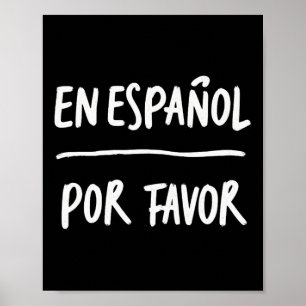 Affiche En Espagnol S'il Vous Plaît Professeur d'espagnol