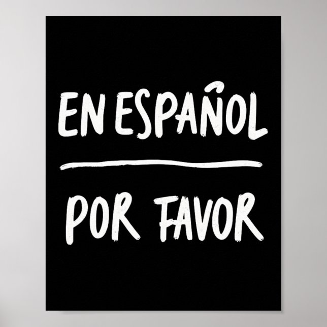 Affiche En Espagnol S'il Vous Plaît Professeur d'espagnol  (Devant)