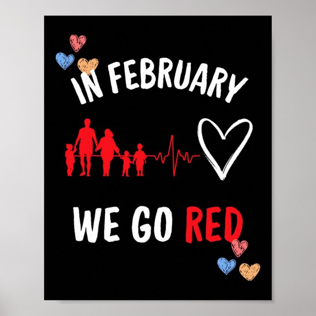 Affiche En Février Nous Allons Le Mois De Santé De Coeur R (Devant)