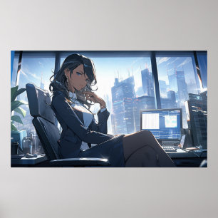 Affiche En fin d'après-midi dans mon bureau