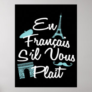 Affiche En Français S'il vous Plait - Langue Française