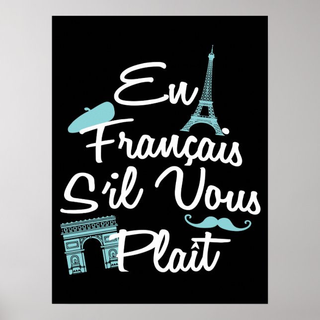 Affiche En Français S'il vous Plait - Langue Française (Devant)