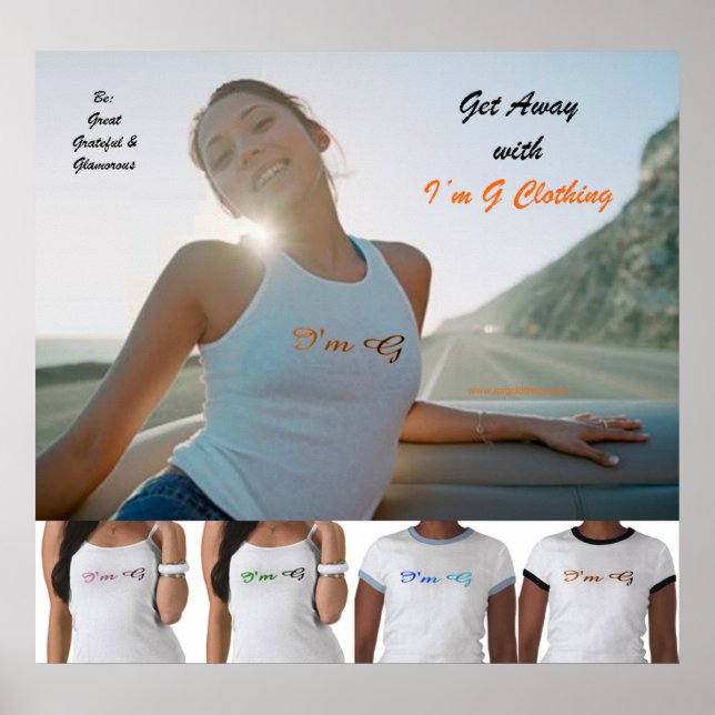 Affiche en italique de I'm G Clothing (Devant)