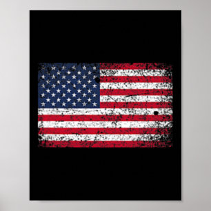 Affiche En Juillet Distressed Américain Distress