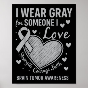 Affiche En Mai Nous Portons Gris Cerveau Mois De Sensibili