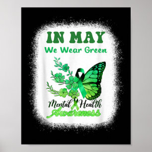 Affiche En Mai, Nous Portons Le Mois Vert De Sensibilisati