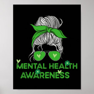 Affiche En Mai, Nous Portons Un Mal Vert De Sensibilisatio