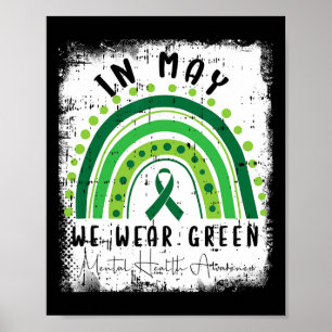 Affiche En Mai, Nous Portons Un Warri Vert De Sensibilisat