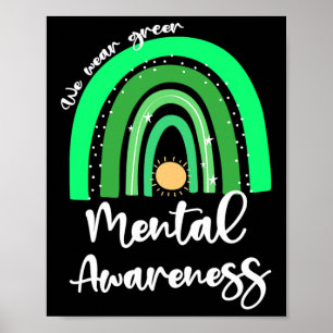 Affiche En Mai, Nous Portons Une Sensibilisation Verte À L