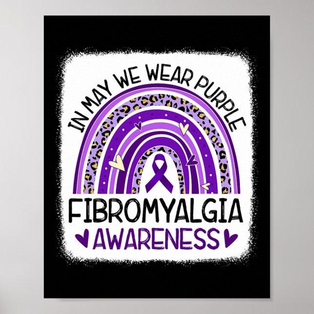 Affiche En Mai, Nous Portons Violet Fibromyalgie Sensibili (Devant)