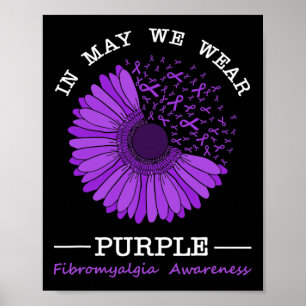 Affiche En Mai Nous Portons Violet Fibromyalgie Sensibilis