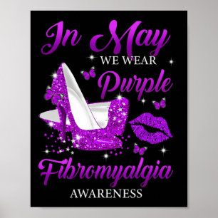 Affiche En Mai Nous Portons Violet Haut Talons Fibromyalgi
