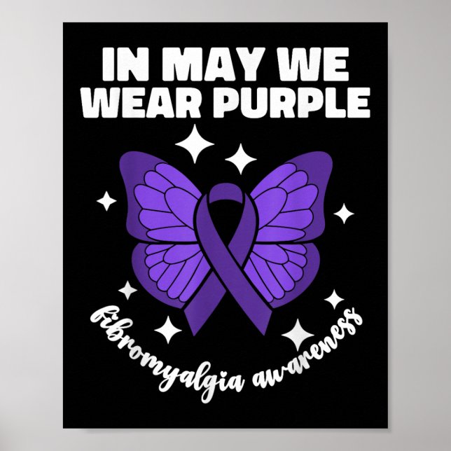 Affiche En Mai Nous Portons Violet Pour La Fibromyalgie M  (Devant)