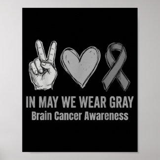 Affiche en mai Porter Gray Brain Tumor Awareness Brain