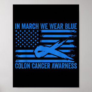 Affiche En mars nous portons du bleu pour la sensibilisati