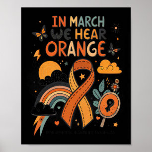 Affiche En Mars Nous Portons Orange Déficience De Développ