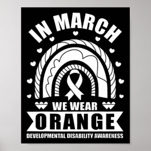 Affiche En Mars Nous Portons Orange Déficience De Développ