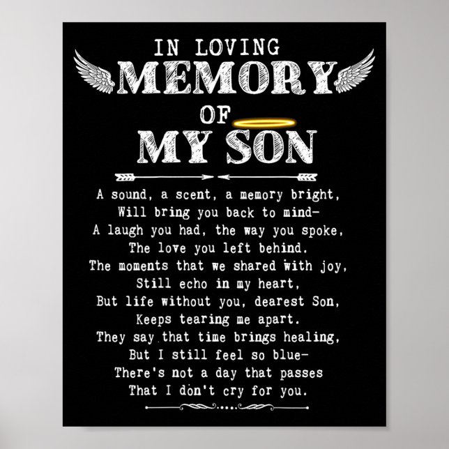 Affiche En Mémoire Affectueuse Fils Perdu Fils (Devant)