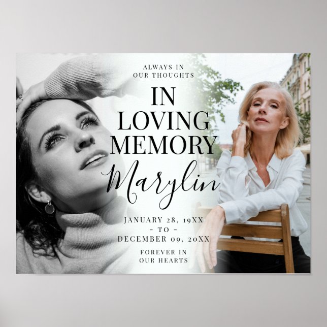 Affiche En Mémoire Affectueuse Mémorial Avant & Après Phot (Devant)