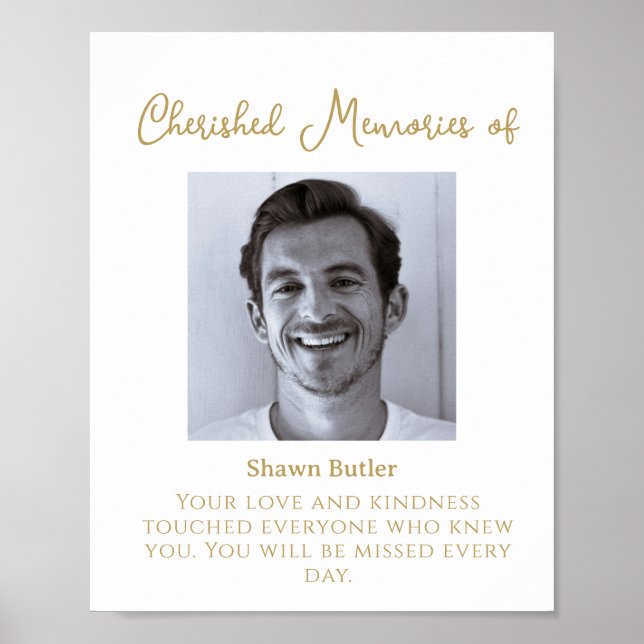 Affiche En Mémoire Amoureuse, Élégant signe de mariage (Devant)