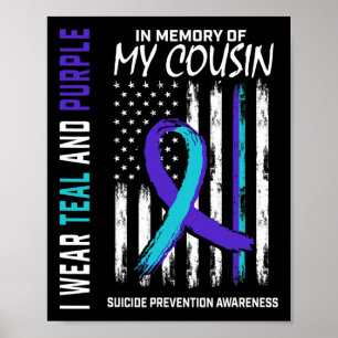 Affiche En mémoire Cousin Prévention du suicide Amer