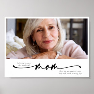 Affiche En mémoire d'amour d'une mère merveilleuse hommage