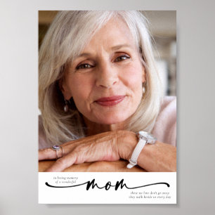 Affiche En mémoire d'amour d'une mère merveilleuse hommage