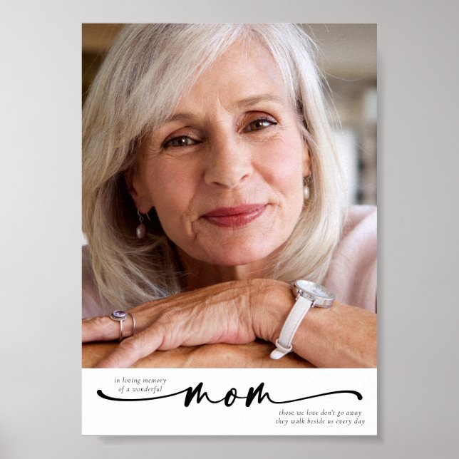 Affiche En mémoire d'amour d'une mère merveilleuse hommage (Devant)