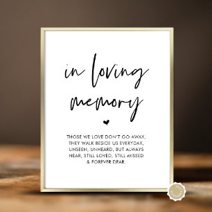 Affiche En Mémoire d'amour, Table commémorative Mariage