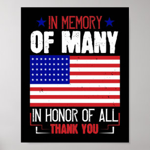 Affiche En Mémoire De Beaucoup En L'Honneur De Tout Merci