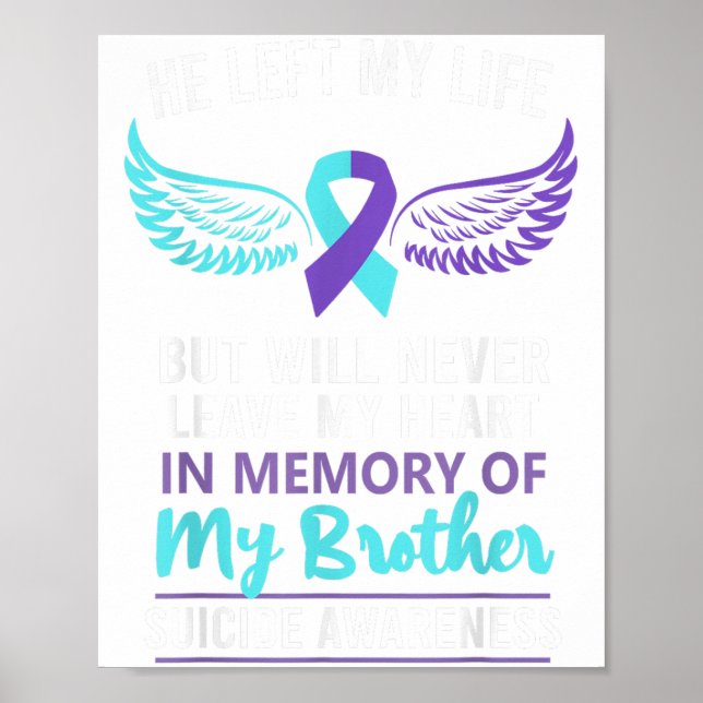 Affiche En Mémoire De La Prévention Du Suicide Frère (Devant)