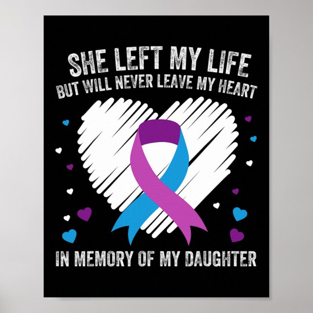 Affiche En mémoire de ma fille aimante Prévention du suici (Devant)