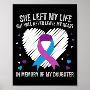 Affiche En mémoire de ma fille aimée Prévention du suicide