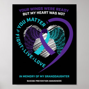 Affiche En Mémoire De Ma Petite-Fille Prévention Du Suicid