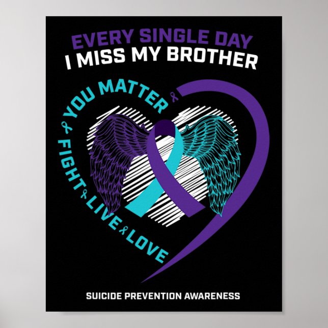 Affiche En Mémoire De Mon Frère Prévention Du Suicide (Devant)
