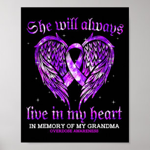 Affiche En Mémoire De Mon Grand-Mère L'Ange De Sensibilisa