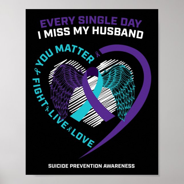Affiche En mémoire de mon mari aimant Prévention du suicid (Devant)