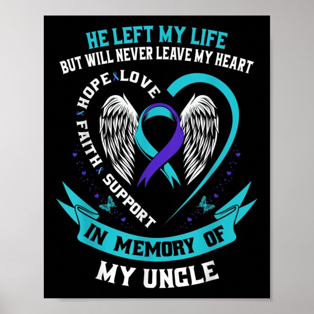 Affiche En mémoire de mon oncle, sensibilisation au suicid (Devant)