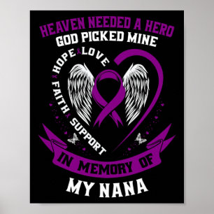 Affiche En Mémoire De Nana Pancreatic Cancer Awareness Mem