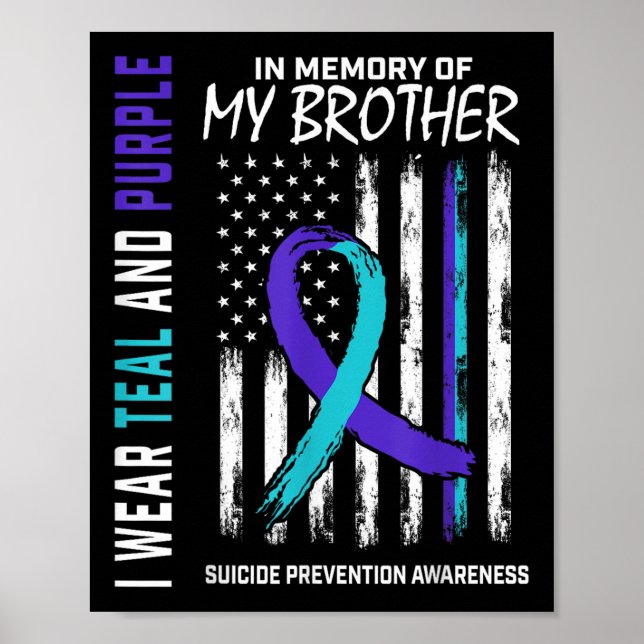 Affiche En Mémoire Frère Prévention Suicide (Devant)
