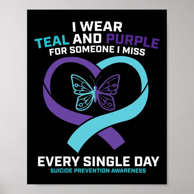 Affiche En Mémoire Papillon Papa Prévention du Suicide  (Devant)