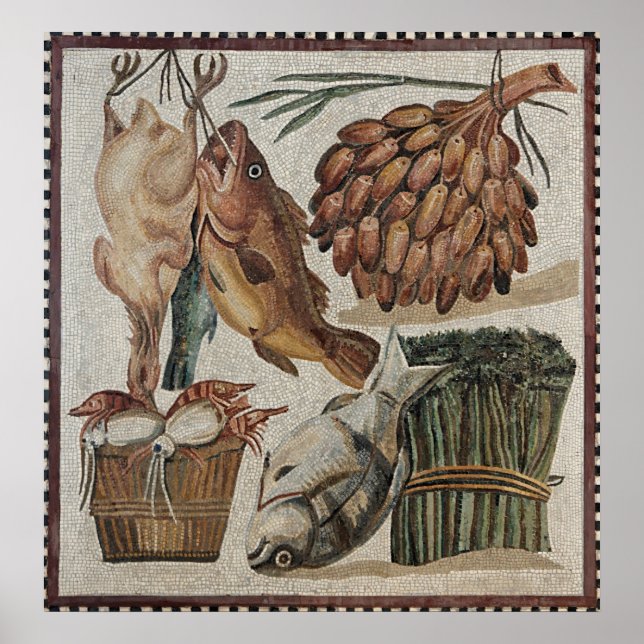 Affiche en mosaïque romaine 24" x 25" (Devant)