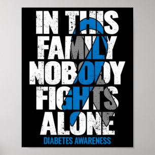Affiche En novembre, nous avons Wear Blue T1D T2D Diabète