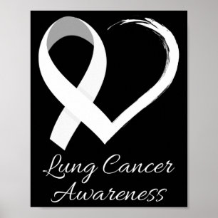 Affiche En Novembre, Nous Portons Blanc Lung Cancer Sensib