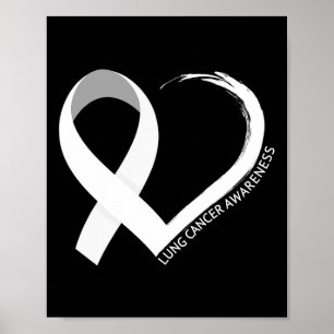 Affiche En Novembre, Nous Portons Blanc Lung Cancer Sensib