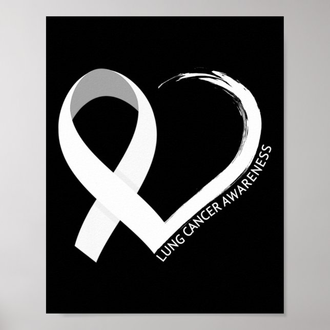 Affiche En Novembre, Nous Portons Blanc Lung Cancer Sensib (Devant)