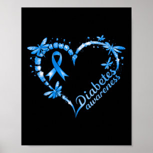 Affiche En Novembre Nous Portons Bleu Cure Diabète Sensibi