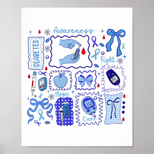 Affiche En Novembre, Nous Portons Bleu Lutte De Sensibilis (Devant)