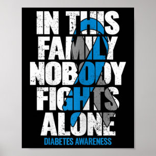 Affiche En Novembre Nous Portons Bleu T1d T2d Diabète Diab