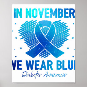 Affiche En Novembre, Nous Portons Des Gnomes Bleus Sensibi